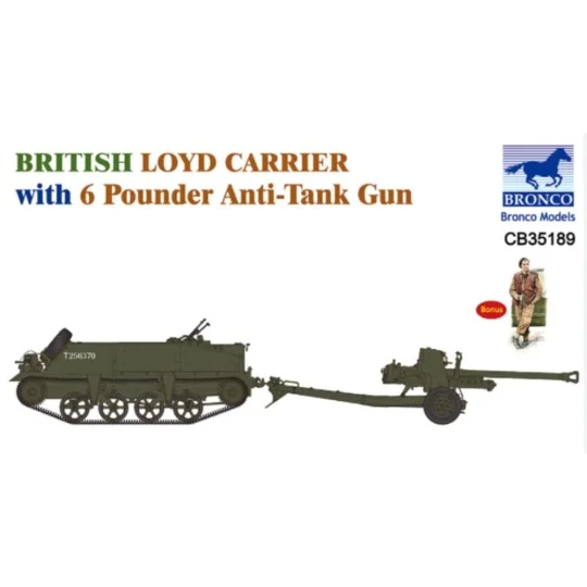 British Loyd Carrier with 6 Poundener Anti-Tank Gun, 1/35 - Bronco ...
