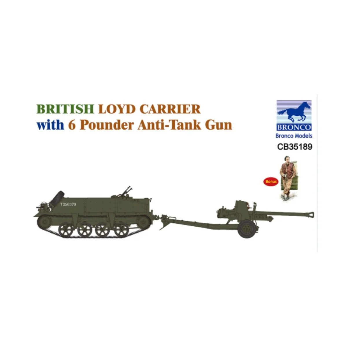 British Loyd Carrier with 6 Poundener Anti-Tank Gun, 1/35 - Bronco ...