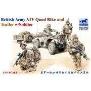 British Army ATV Quad Bike and Trailer w/Soldier - Bronco Models CB...