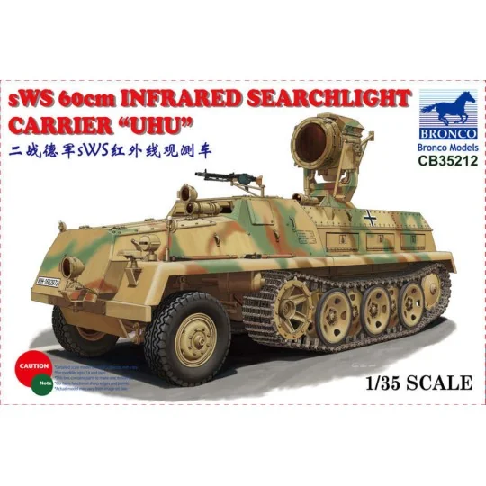 sWS 60cm Infrared Searchlight CarrierUHU, 1/35 - Bronco Models CB35212