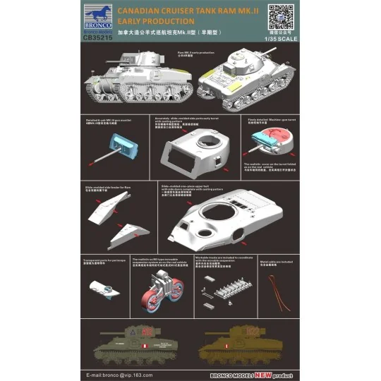 Canadian Cruiser Tank Ram MK.II Early Produktion, 1/35 - Bronco Mod... Canadian Cruiser Tank Ram MK.II Early Produktion, 1/35 - Bronco Mod...
