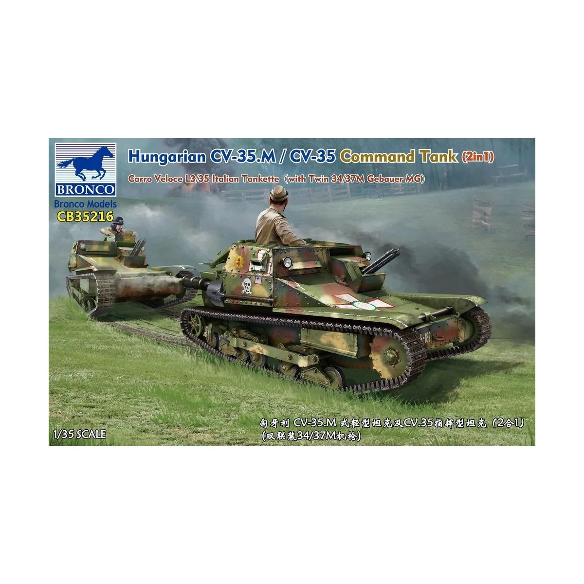 Hungarian CV-35.M/CV-35 Command Tank(2in1)Carro VeloceL3/35 Itali T...