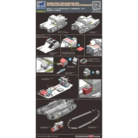 Hungarian CV-35.M/CV-35 Command Tank(2in1)Carro VeloceL3/35 Itali T...