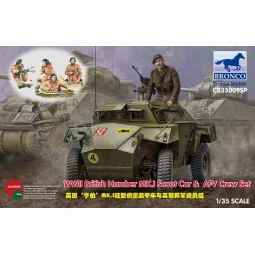WWII British Humber MK.I Scout Car & AFV Crew Set, 1/35 - Bronco Mo...