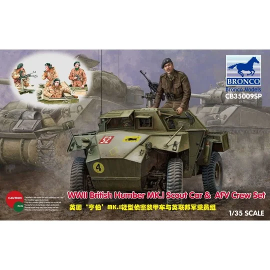 WWII British Humber MK.I Scout Car & AFV Crew Set - Bronco Models C...
