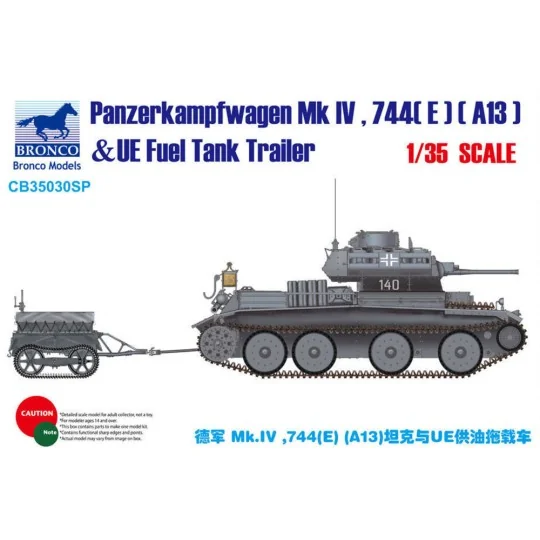 Panzerkampfwagen Mk.IV,744(E)(A13)& UE Trailer - Bronco Models CB35...