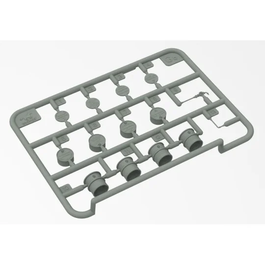 WWII German 20L Jerry Can & 200L Fuel Drum Set, 1/72 - Bronco Model...