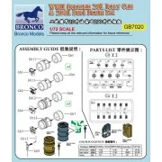 WWII German 20L Jerry Can & 200L Fuel Drum Set, 1/72 - Bronco Model...