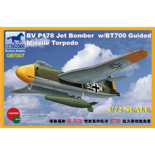 Blohm & Voss BV P178 Jet Bomber w/BT700 Guided Missile Torpedo, 1/7... Blohm & Voss BV P178 Jet Bomber w/BT700 Guided Missile Torpedo, 1/7...