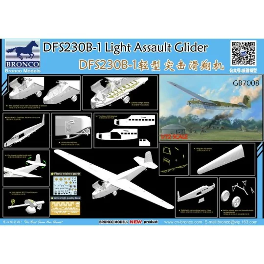 DFS230B-1 Light Assault Glider, 1/72 - Bronco Models GB7008 DFS230B-1 Light Assault Glider, 1/72 - Bronco Models GB7008