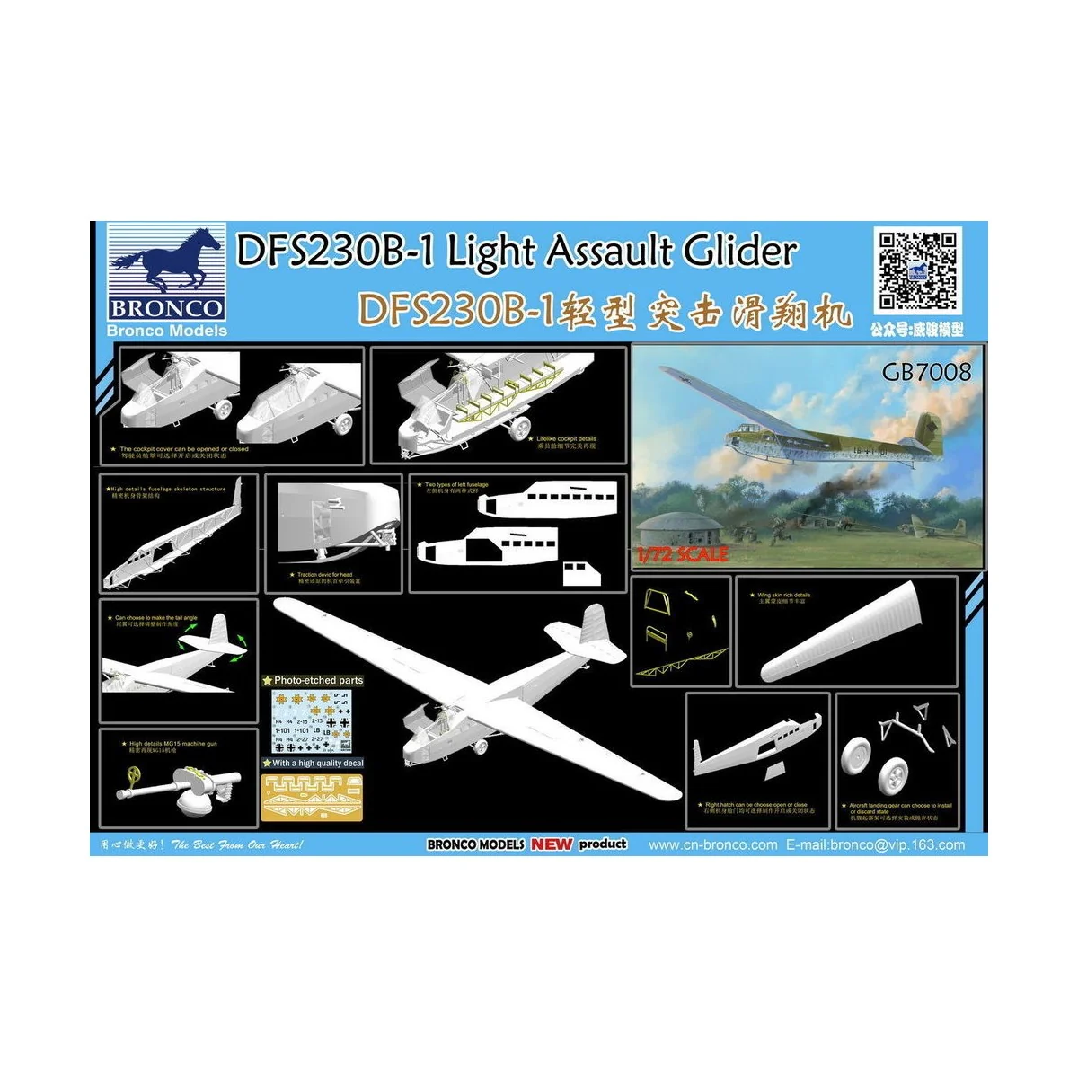 DFS230B-1 Light Assault Glider, 1/72 - Bronco Models GB7008 DFS230B-1 Light Assault Glider, 1/72 - Bronco Models GB7008