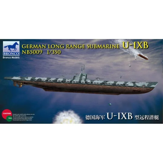 German Long Range Submarine Type U-IX B, 1/350 - Bronco Models NB5009