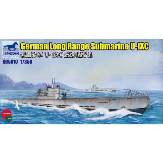 German Long Range Submarine Type U-IXC, 1/350 - Bronco Models NB5010