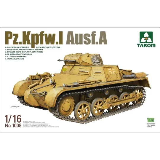 Pz.Kpfw.I Ausf.A, 1/16 - Takom TAK1008 Pz.Kpfw.I Ausf.A, 1/16 - Takom TAK1008