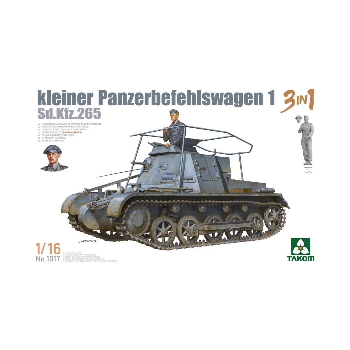 Sd.Kfz.265 Kleiner Panzerbefehlswagen 1 3 in 1 - Takom TAK1017