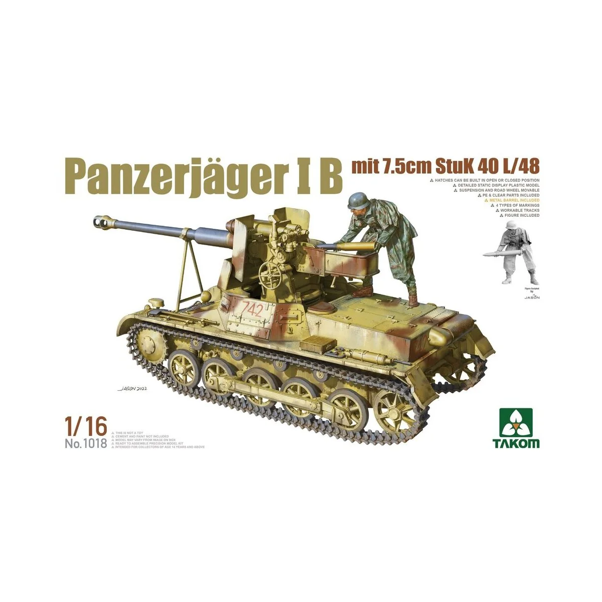 Panzerjäger I B mit 7,5cm StuK 40 L/48 - Takom TAK1018