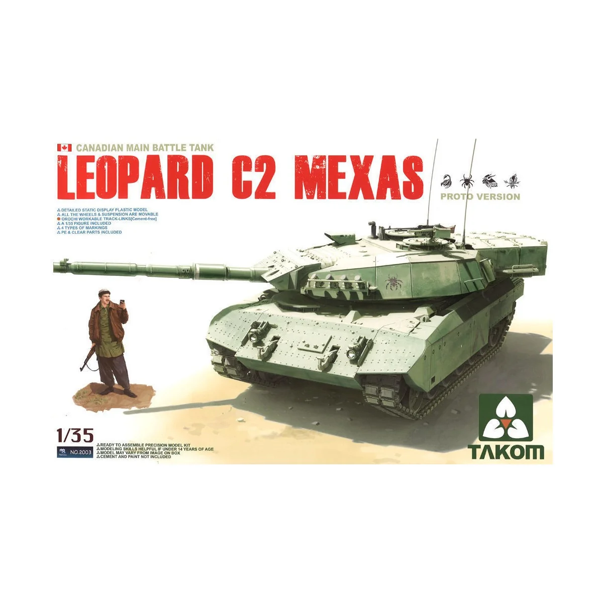Canadian MBT Leopard C2 MEXAS, 1/35 - Takom TAK2003