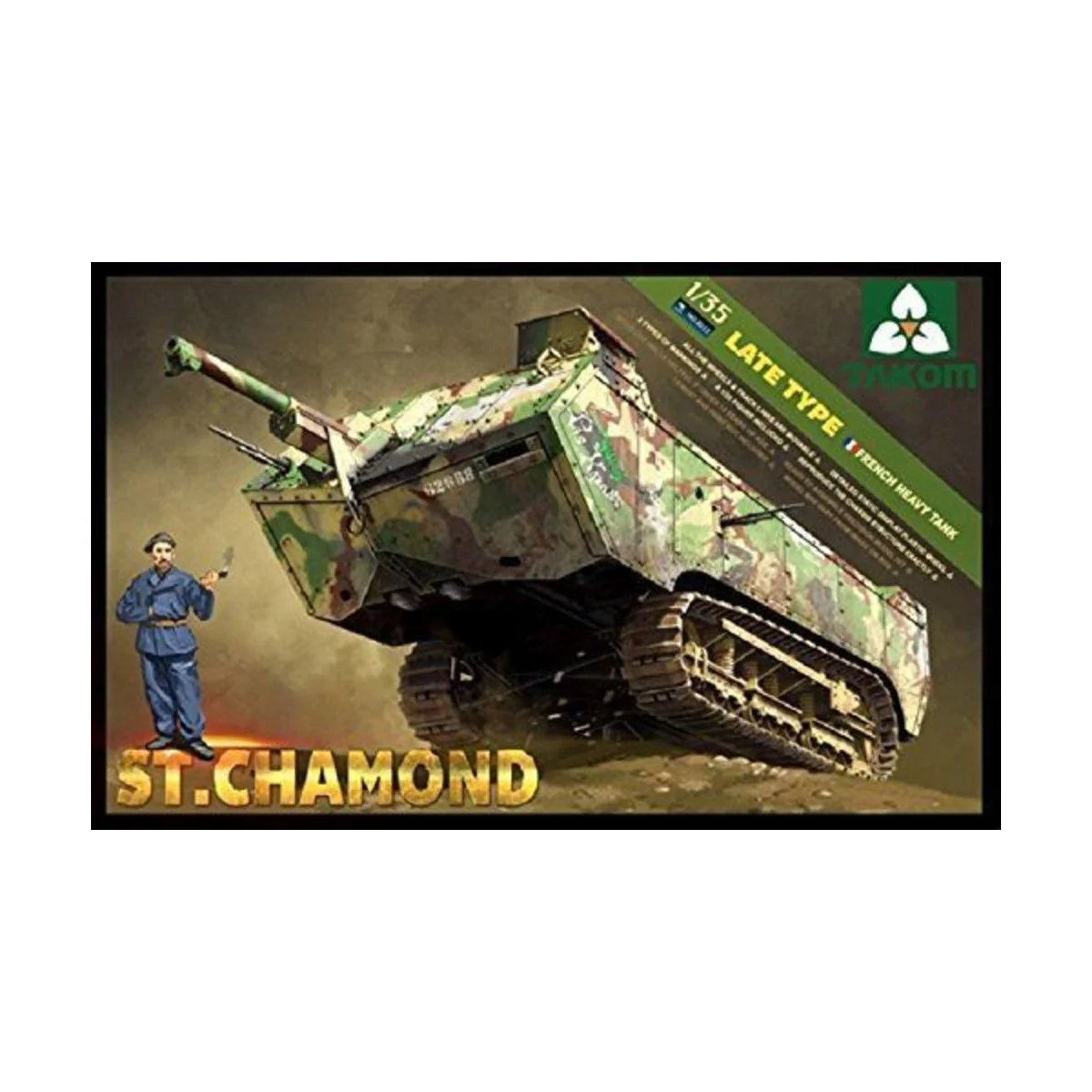 French Heavy Tank St.Chamond Late Type - Takom TAK2012