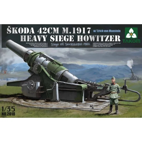 Skoda42cm M.1917 Heavy Siege Howitzer with E. von Manstein, 1/35 - ...