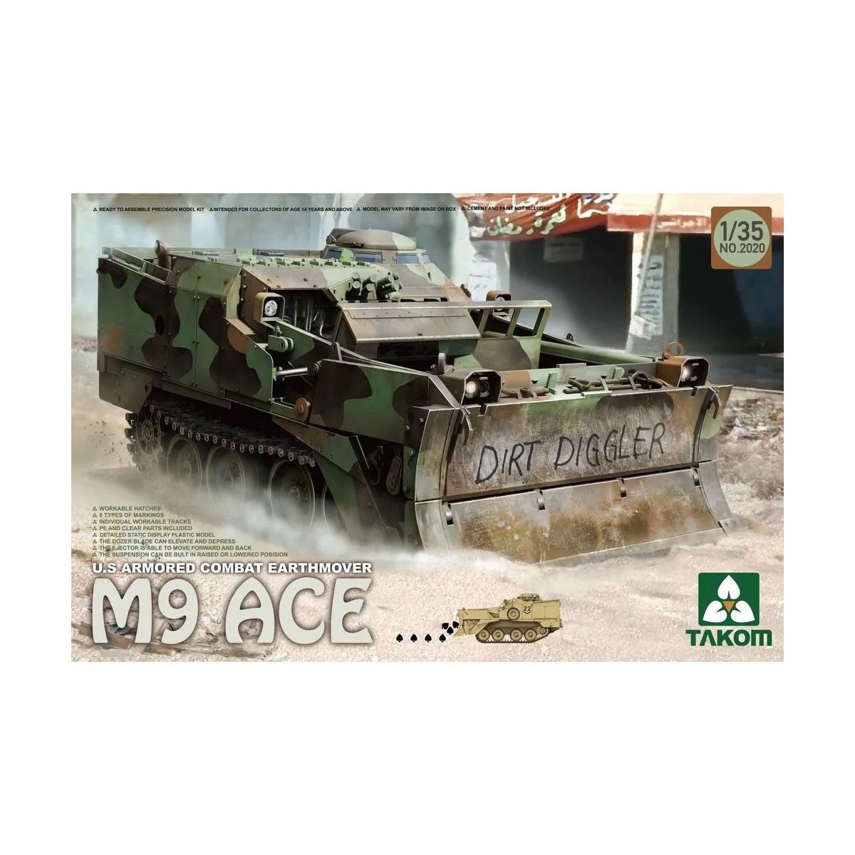 U.S.Armored Combat Earthover M9 ACE, 1/35 - Takom TAK2020 U.S.Armored Combat Earthover M9 ACE, 1/35 - Takom TAK2020