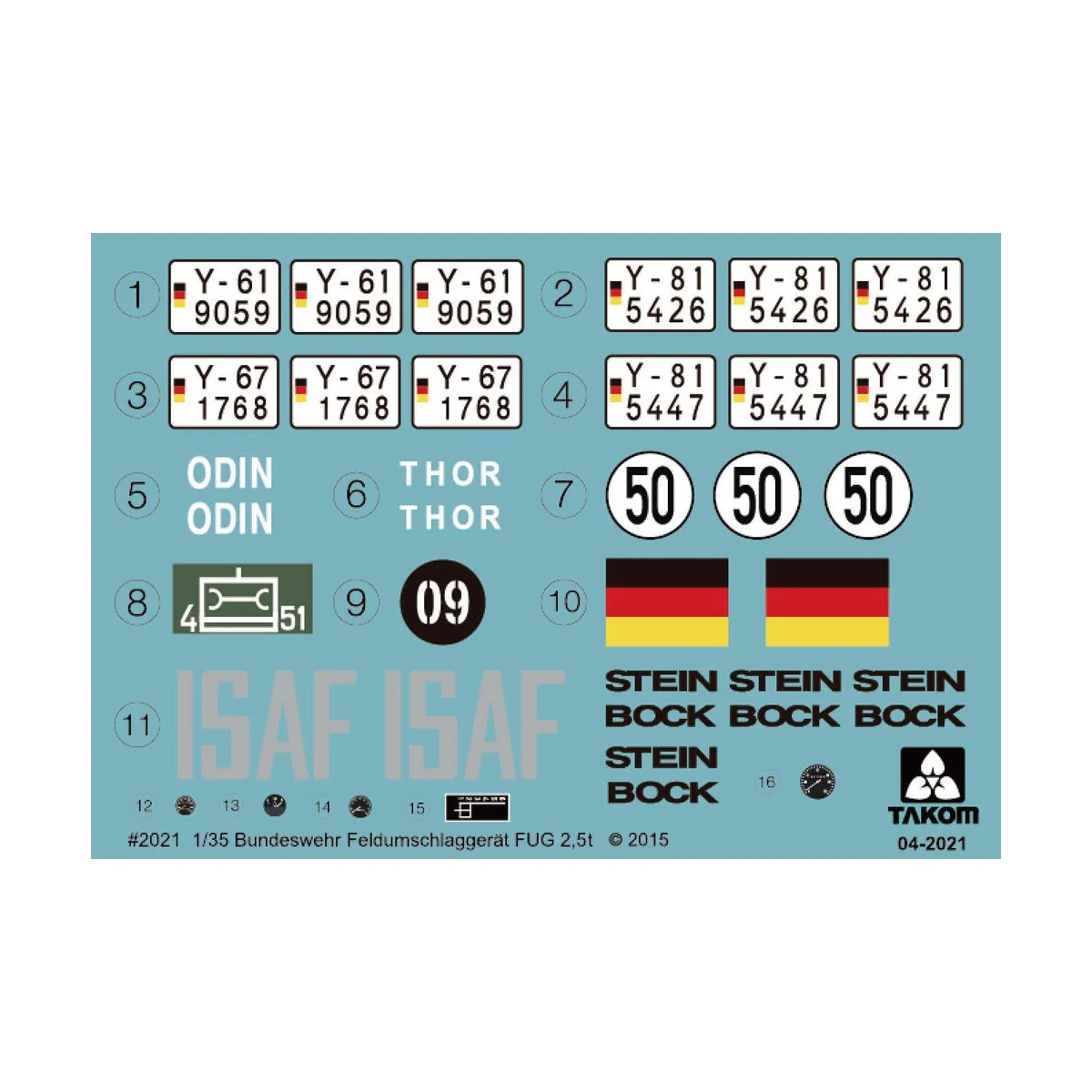 Bundeswehr Feldumschlaggerät FUG 2,5T - Takom TAK2021