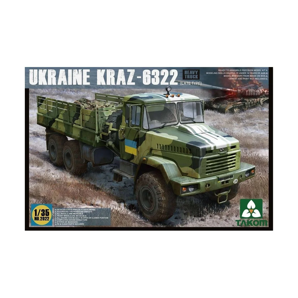 Ukraine KrAz-6322 Heavy Truck (late type), 1/35 - Takom TAK2022 Ukraine KrAz-6322 Heavy Truck (late type), 1/35 - Takom TAK2022