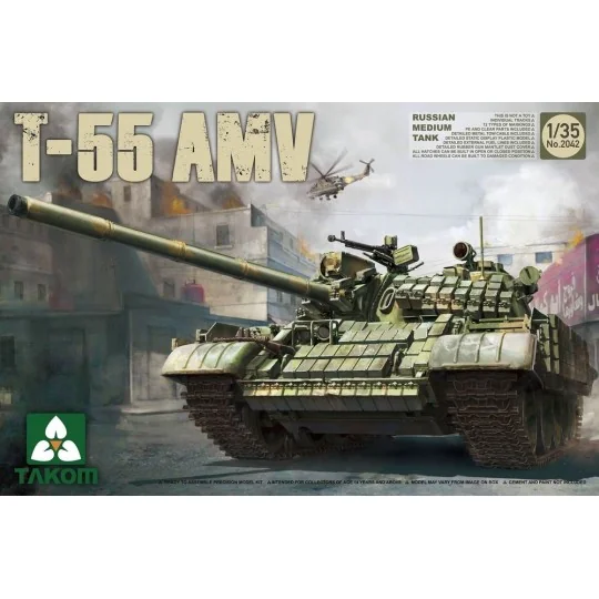 Russina Medium Tank T-55AMV, 1/35 - Takom TAK2042 Russina Medium Tank T-55AMV, 1/35 - Takom TAK2042