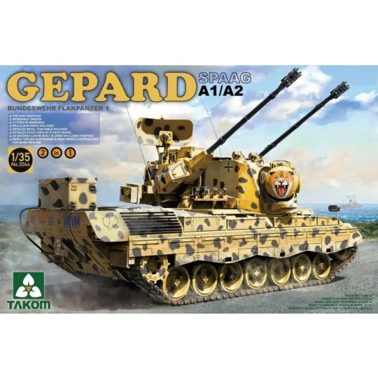 Bundeswehr Flakpanzer 1 Gepard SPAAG A1/ /A2 2in1, 1/35 - Takom TAK... Bundeswehr Flakpanzer 1 Gepard SPAAG A1/ /A2 2in1, 1/35 - Takom TAK...