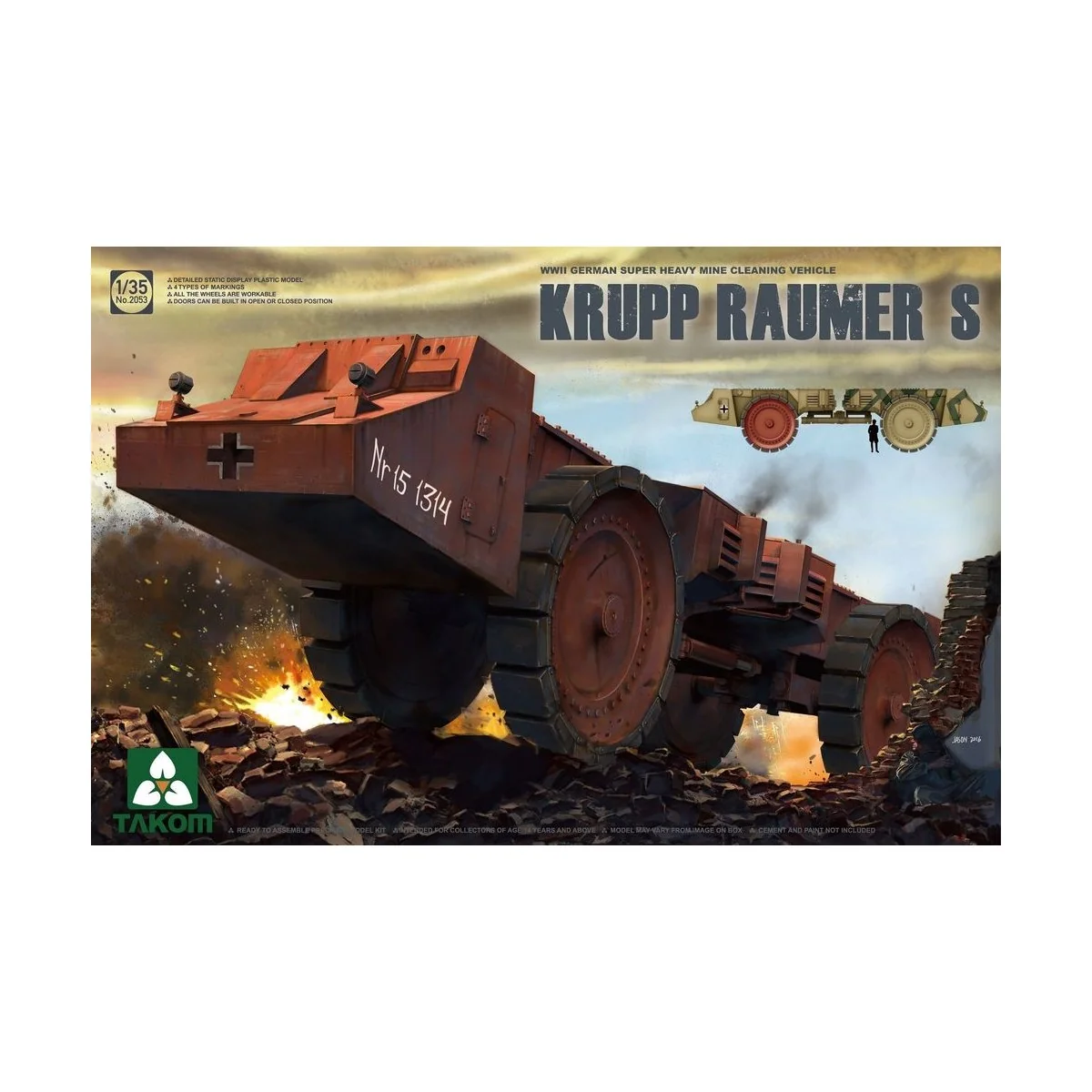 German Super Heavy Cleaning VehicleKrupp Raumer S, 1/35 - Takom TAK...