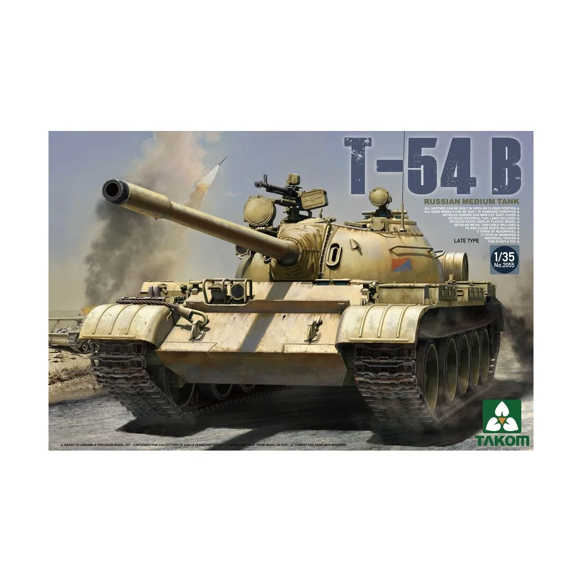 Russian Medium Tank T-54 B Late Type, 1/35 - Takom TAK2055 Russian Medium Tank T-54 B Late Type, 1/35 - Takom TAK2055