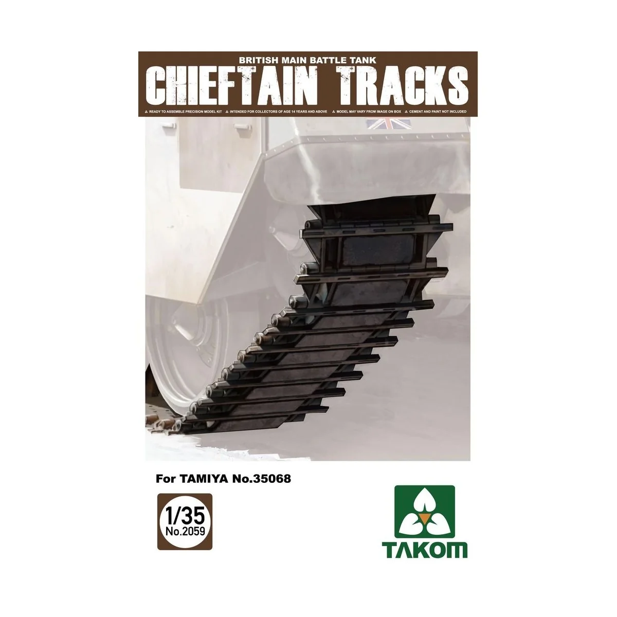 British Main Battle Tank Chieftain Track for Tamiya Nr.35068 - Tako...