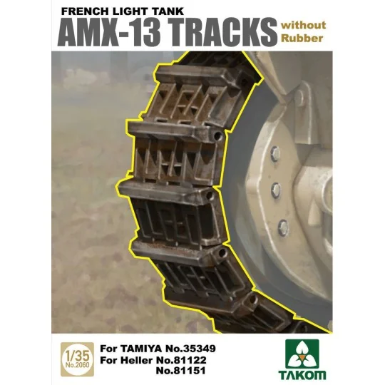 French Light Tank AMX-13 Tracks without Rubber, 1/35 - Takom TAK2060