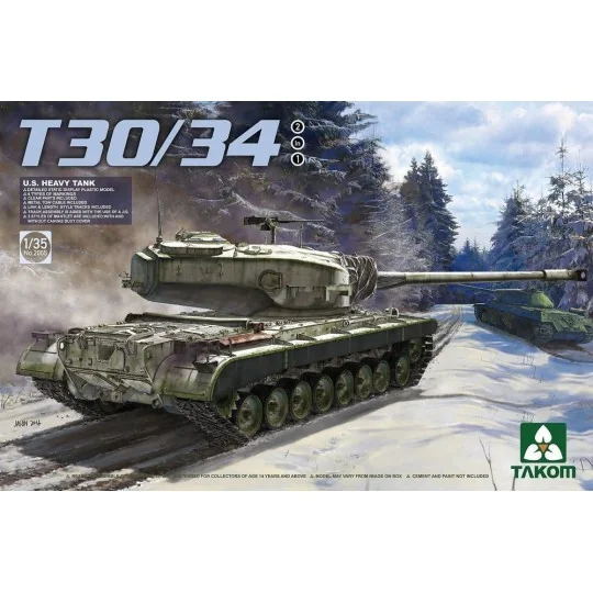 U.S. Heavy Tank T30/34 2 in 1, 1/35 - Takom TAK2065