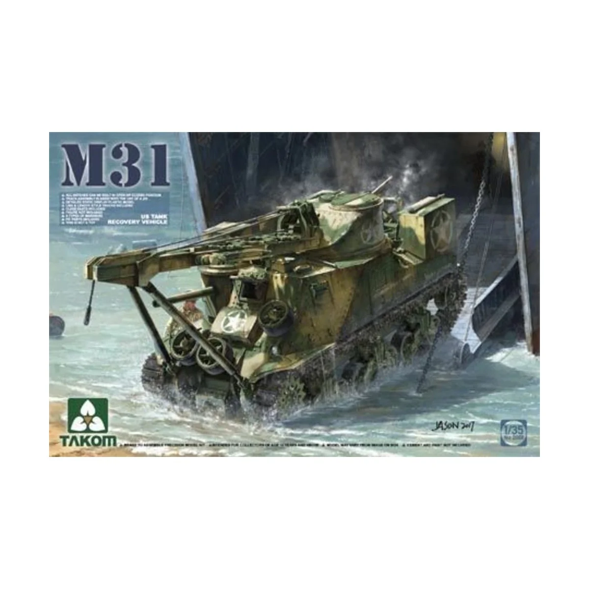 M31 US TANK RECOVERY VEHICLE, 1/35 - Takom TAK2088 M31 US TANK RECOVERY VEHICLE, 1/35 - Takom TAK2088