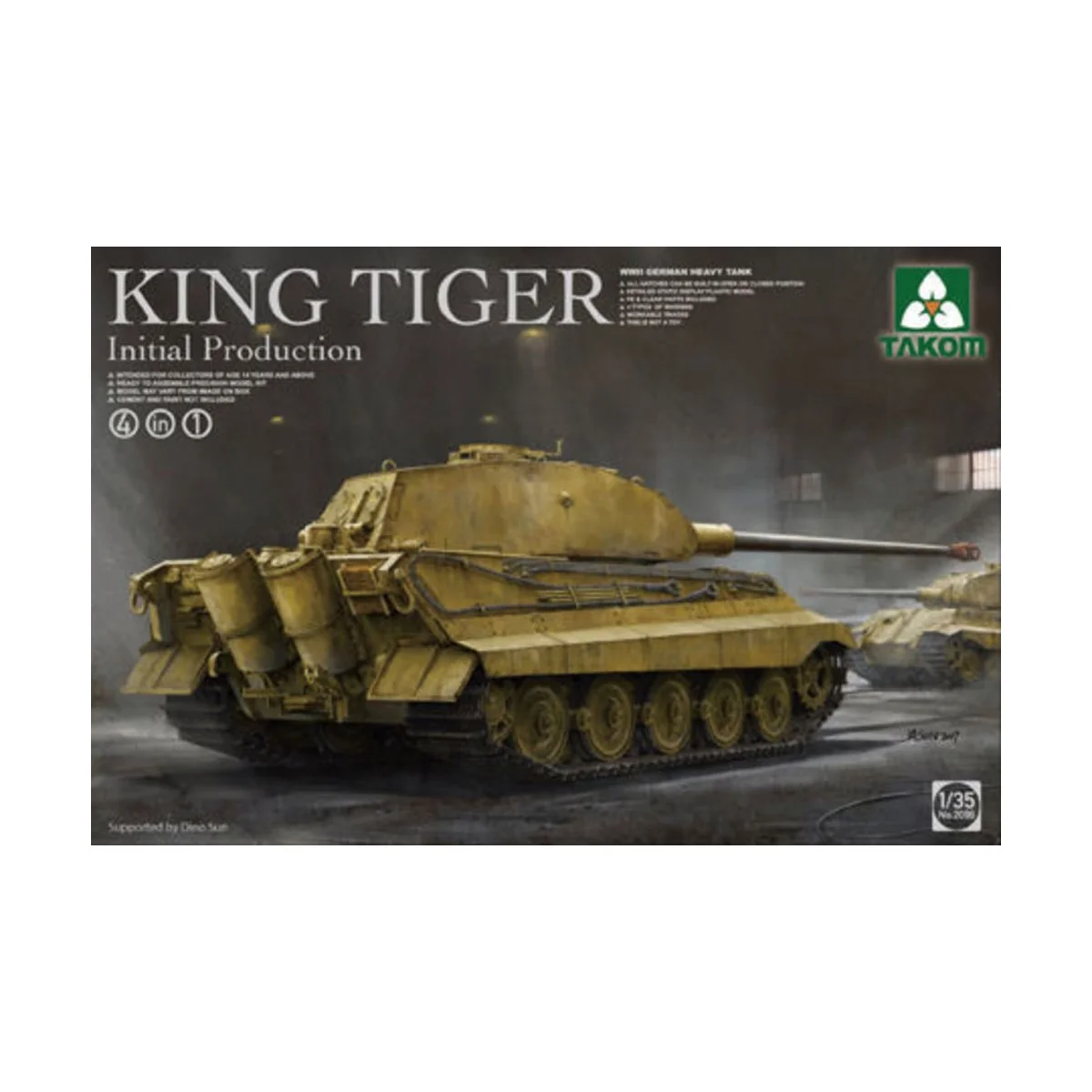 German Heavy Tank King Tiger initial production 4 in 1, 1/35 - Tako... German Heavy Tank King Tiger initial production 4 in 1, 1/35 - Tako...
