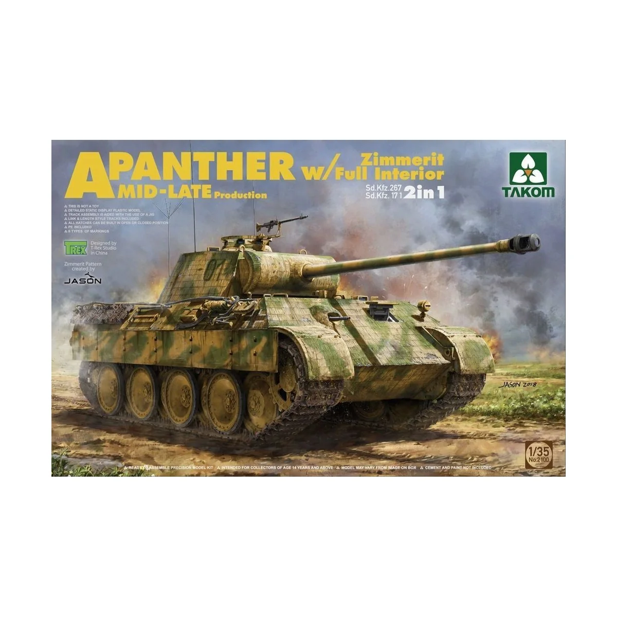 WWII German medium Tank Sd.Kfz.171/267 Panther A Mid/late productio...