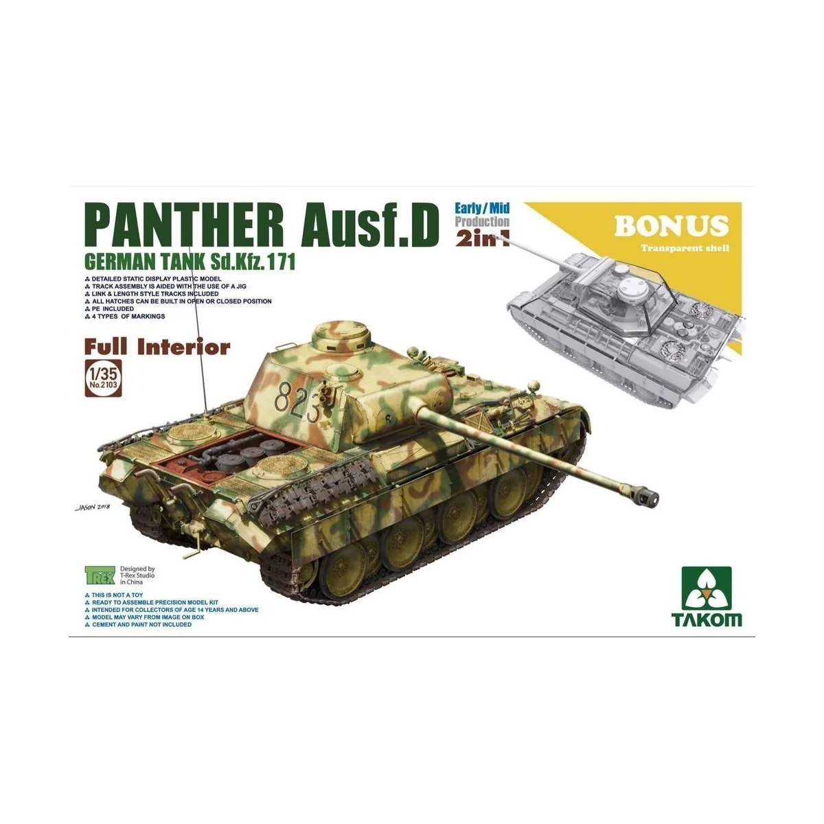 WWII German medium Tank Sd.Kfz.171 Panth Ausf.D Early/Mid productio...