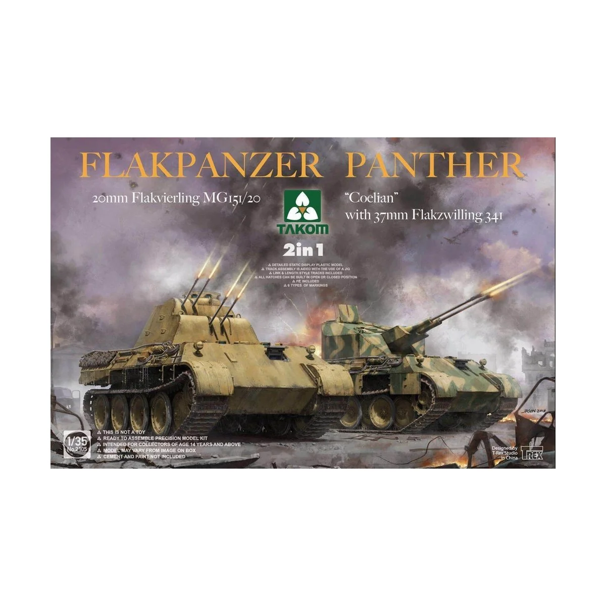 Flakpanzer Panther"Coelian" with 37mm Flakzwilling 341&20mm Flakvie...