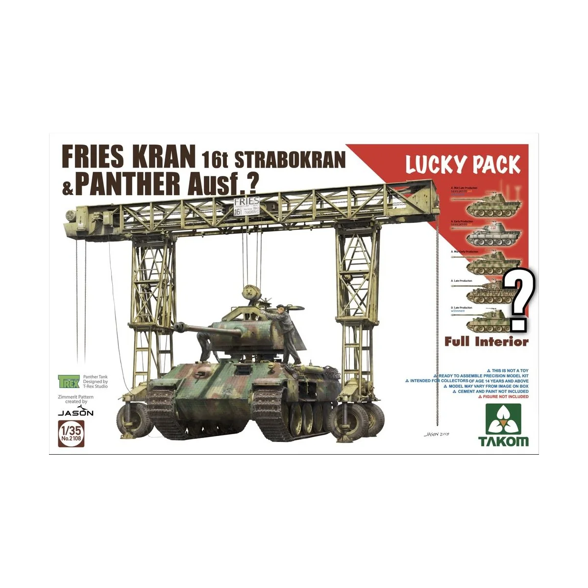 FRIES KRAN 16t Strabokran1943/44 w.Panther, 1/35 - Takom TAK2108
