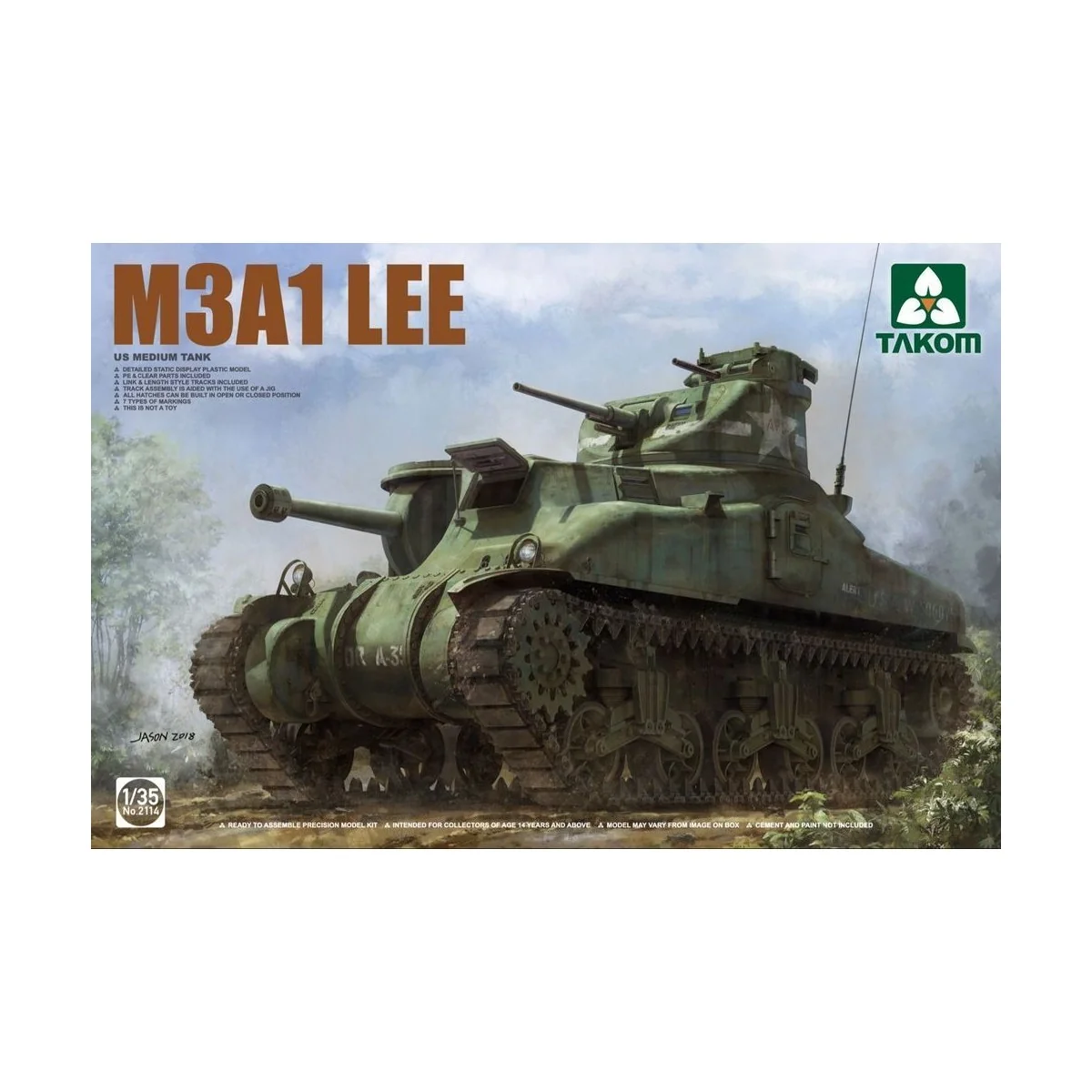 US Medium Tank M3A1 LEE, 1/35 - Takom TAK2114 US Medium Tank M3A1 LEE, 1/35 - Takom TAK2114