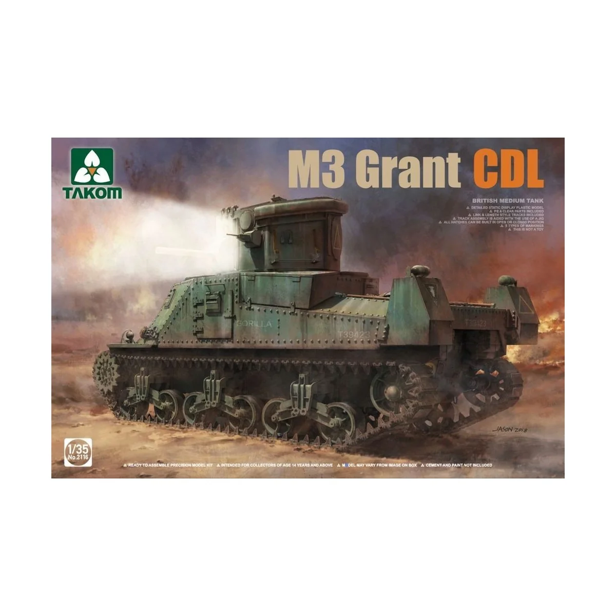 BRITISH MEDIUM TANK M3 GRANT CDL - Takom TAK2116