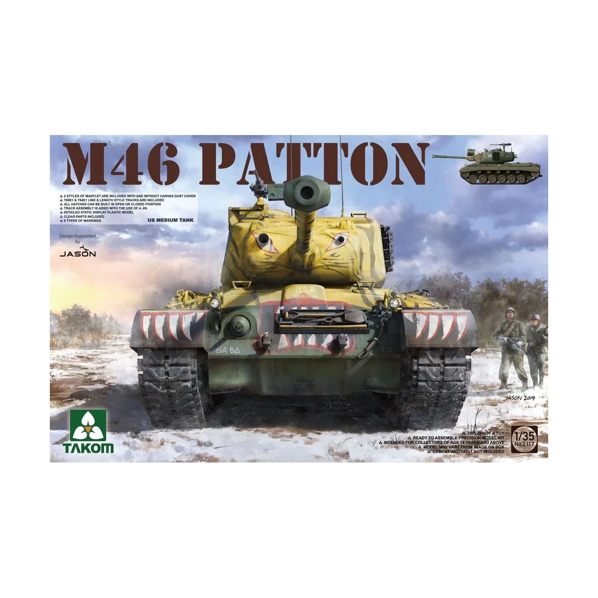 US Medium Tank M-46 PATTON, 1/35 - Takom TAK2117