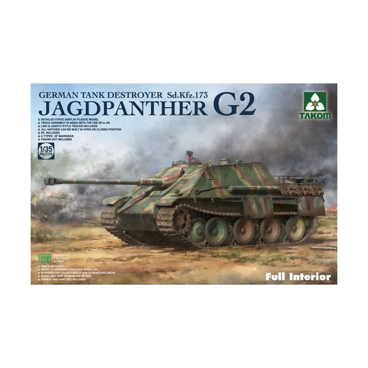 Jagdpanther G2 German Tank Destroyer Sd. Kfz.173 w/full interior ki...