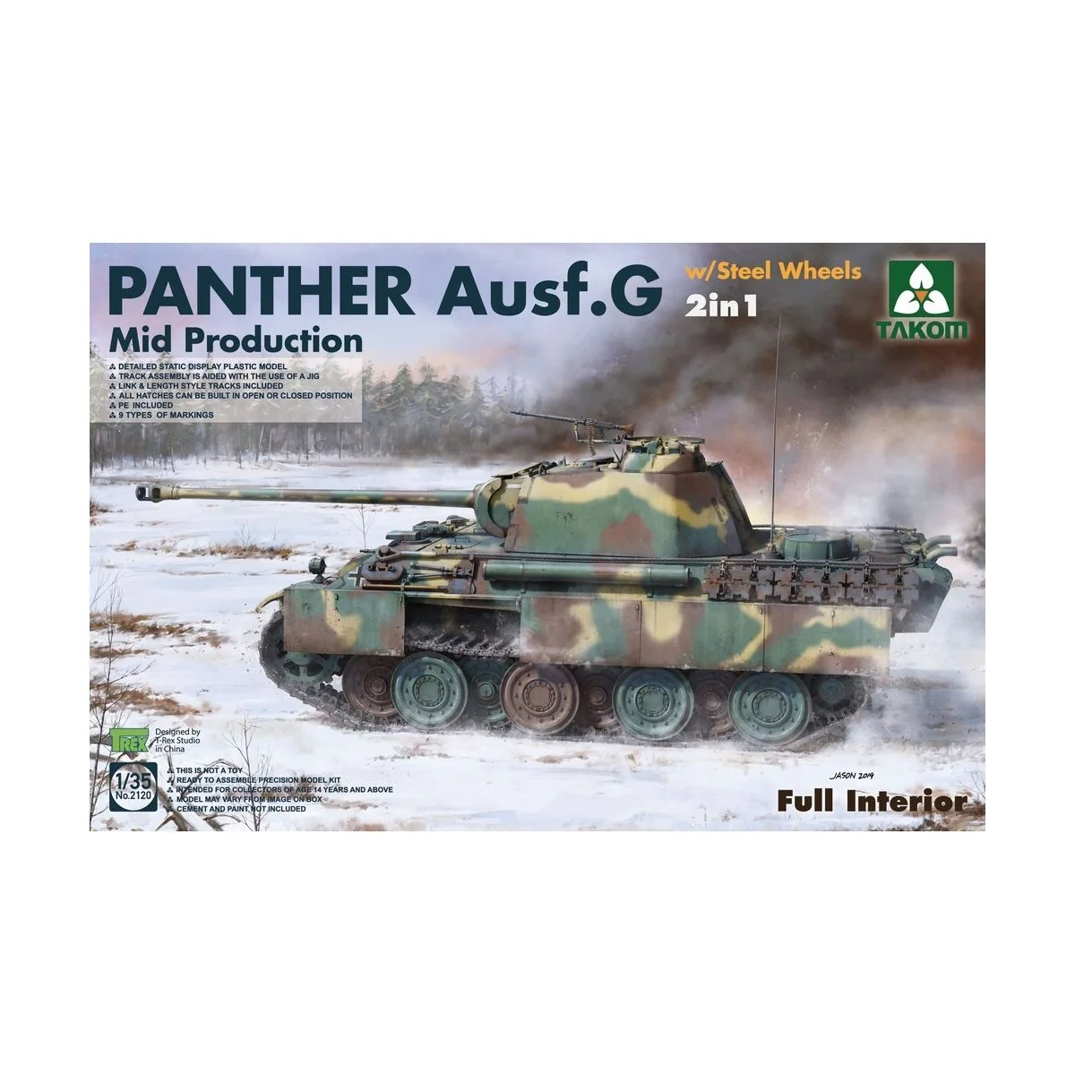WWII German medium Tank Panther Ausf.G Mid production w/Steel Wheel...