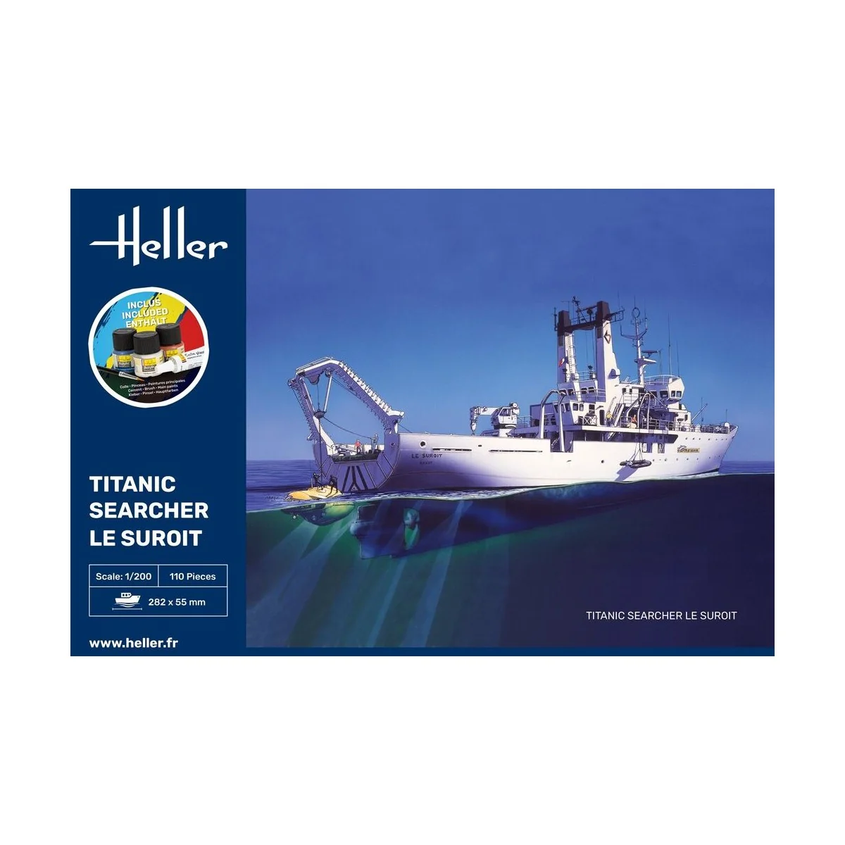STARTER KIT Titanic Searcher "Le Suroit" - Heller 56615