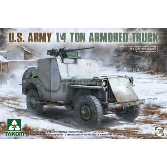 U.S. Army 1/4 ton armored truck, 1/35 - Takom TAK2131 U.S. Army 1/4 ton armored truck, 1/35 - Takom TAK2131