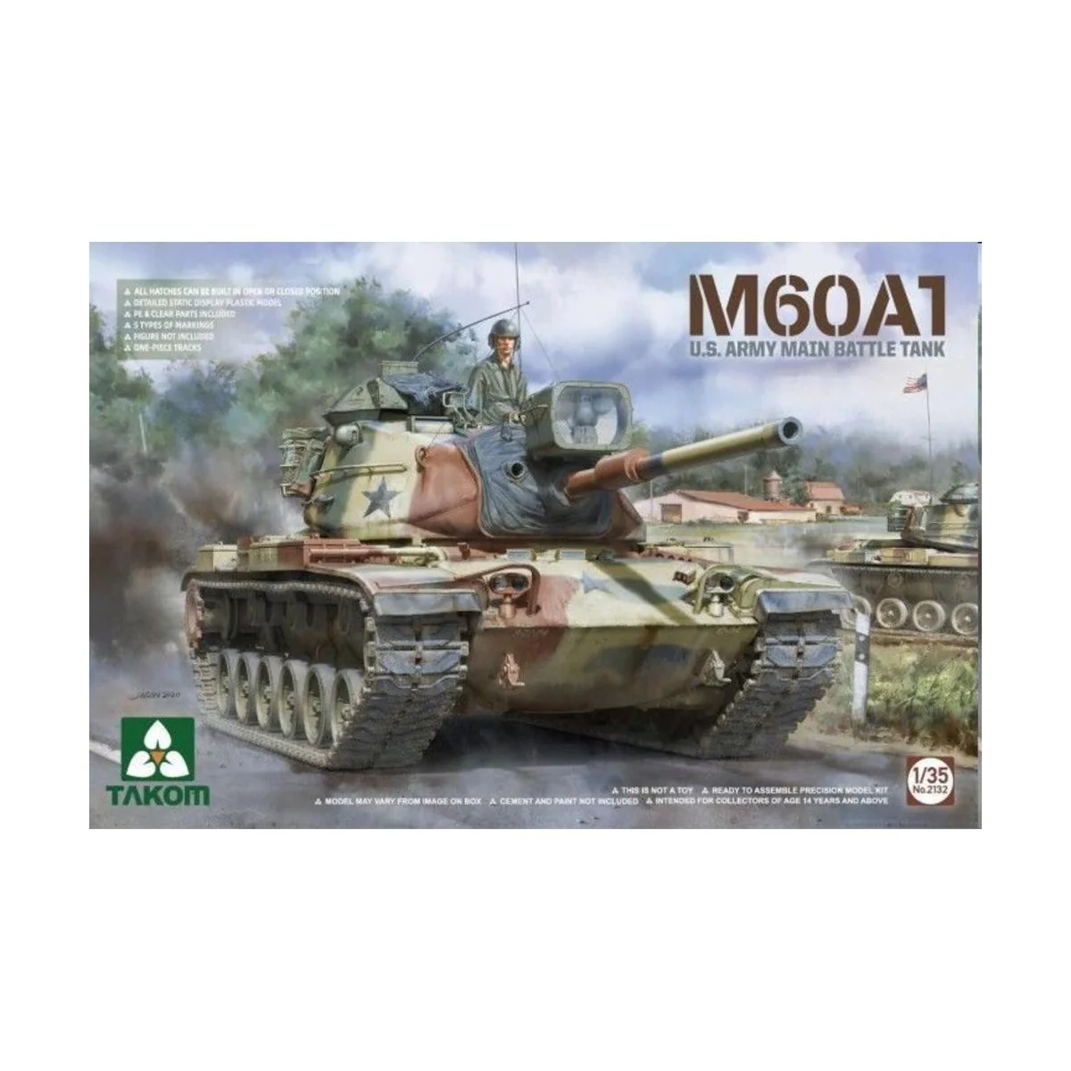 M60A1 U.S .ARMY MAIN BATTLE TANK, 1/35 - Takom TAK2132 M60A1 U.S .ARMY MAIN BATTLE TANK, 1/35 - Takom TAK2132