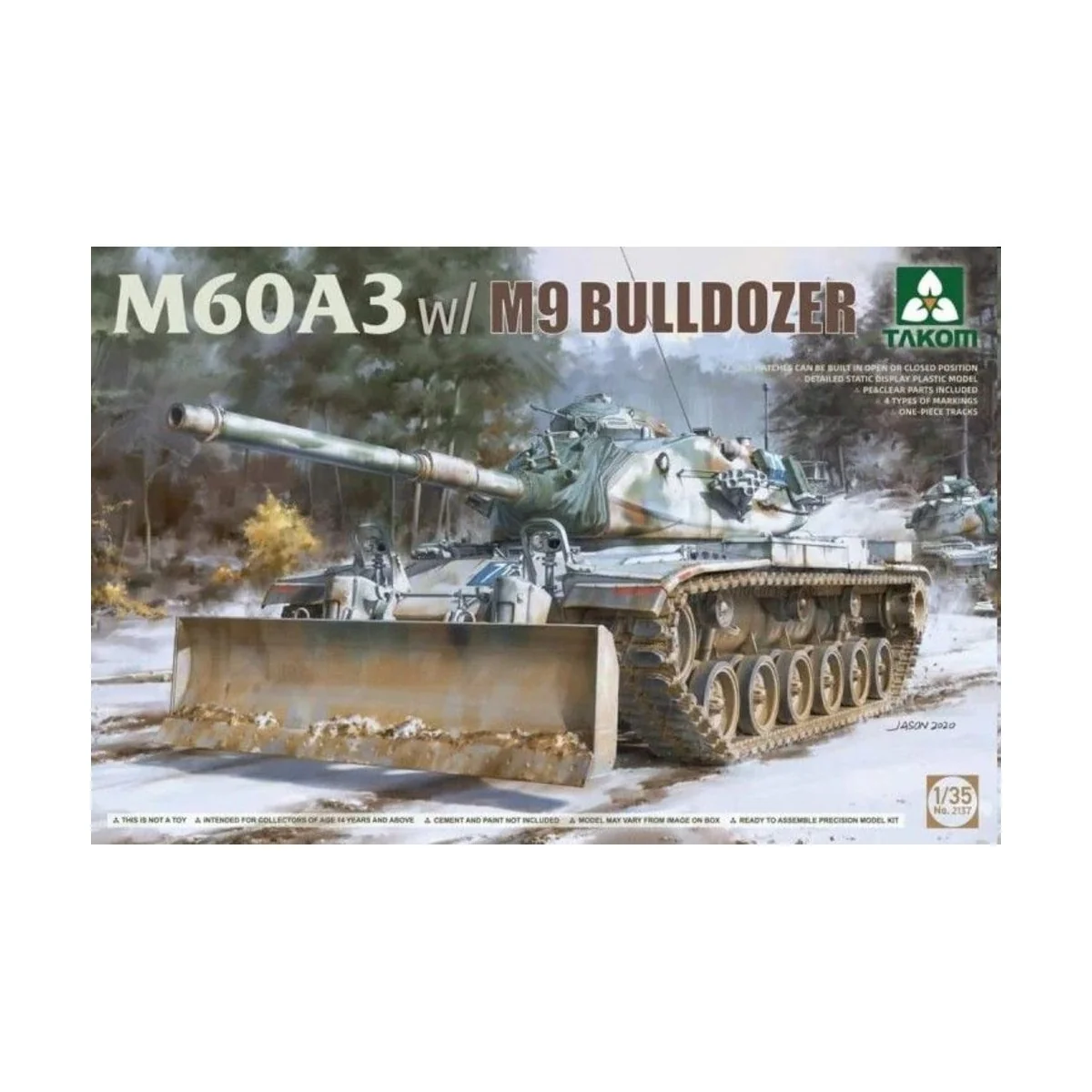 M60A3 w/M9 Bulldozer, 1/35 - Takom TAK2137 M60A3 w/M9 Bulldozer, 1/35 - Takom TAK2137