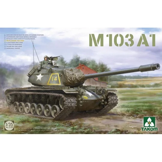 M103 A1, 1/35 - Takom TAK2139 M103 A1, 1/35 - Takom TAK2139