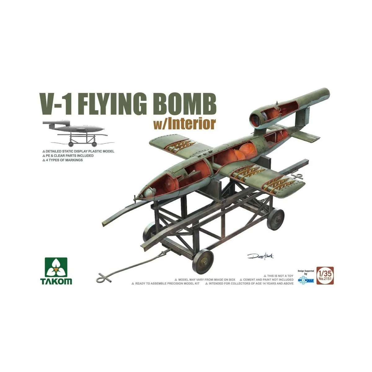 V-1 FLYING BOMB w/Interior, 1/35 - Takom TAK2151